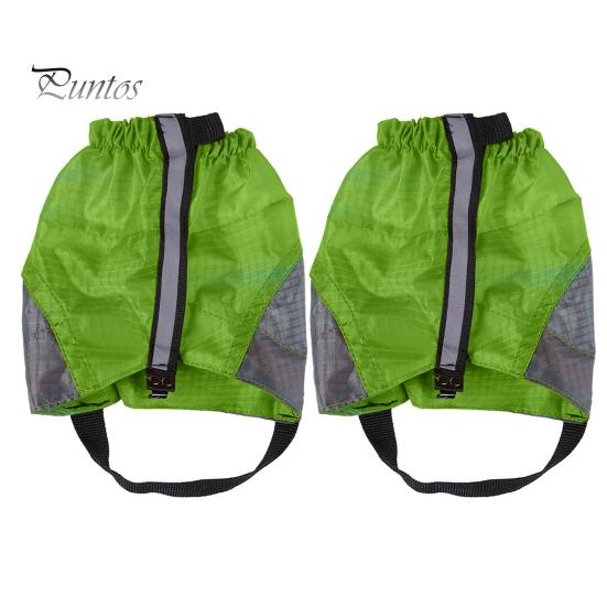 

1 пара гетр со светоотражающей полосой, регулируемые, для мужчин и женщин, для активного отдыха, походов, скалолазания, катания на лыжах, охоты, защиты от змей, зимних ботинок, защитный чехол для обуви зелёный