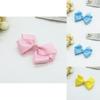 Children Hair Clips With Blue Ribbon Butterfly Bow For Girls Gift Pack