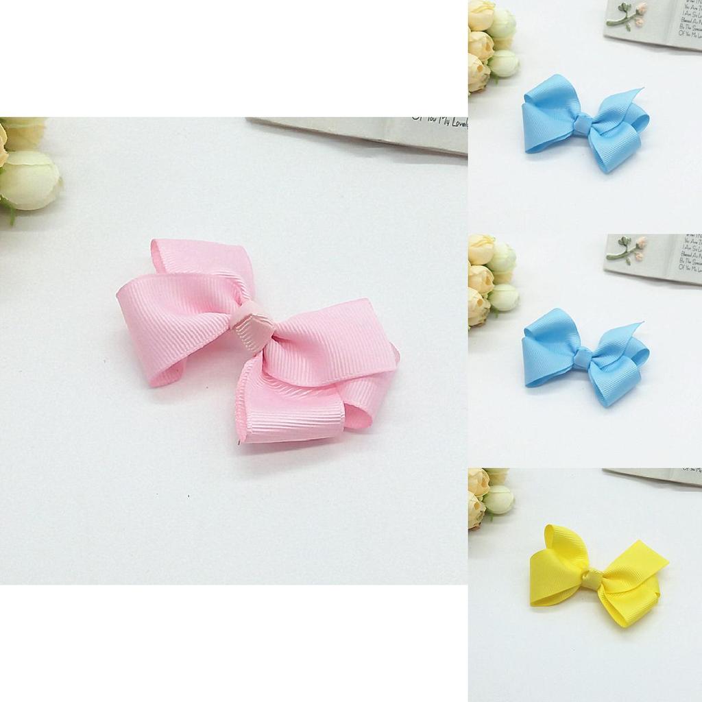 Children Hair Clips With Blue Ribbon Butterfly Bow For Girls Gift Pack