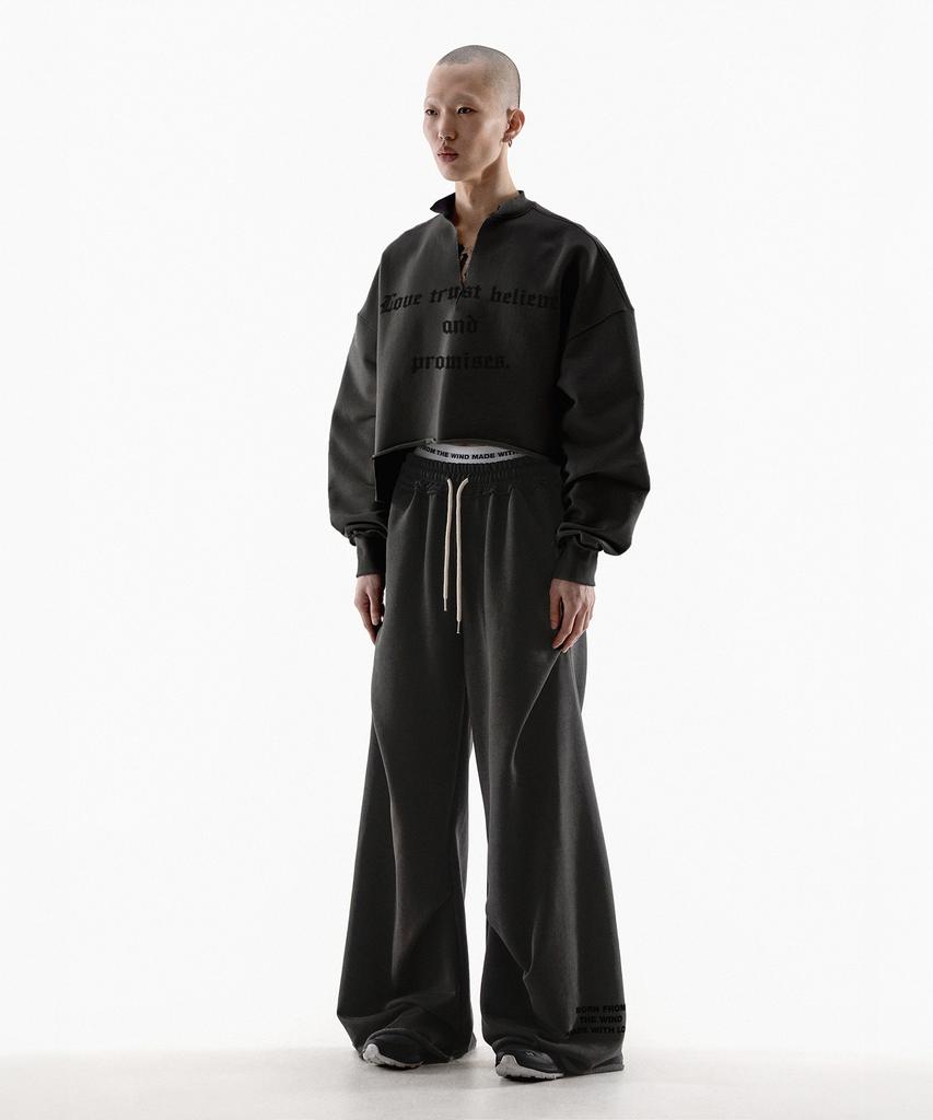 Paensyo Mwl Small Geometry Flare Sweat Pants - Pigment Black