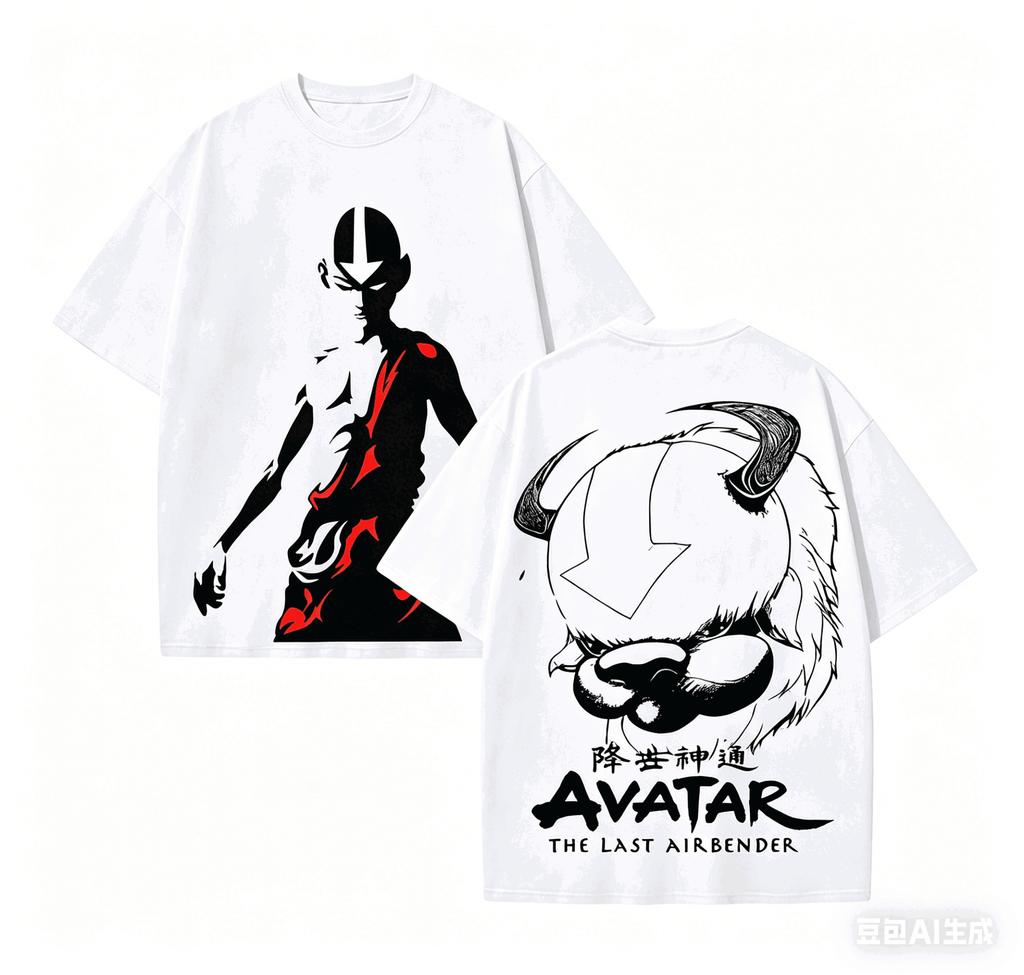 Avatar The Last Airbender T shirt personality Clothes New Model Anime T-shirt Yearround clothing Plus Size Unisex Streetwear Trendy Couples