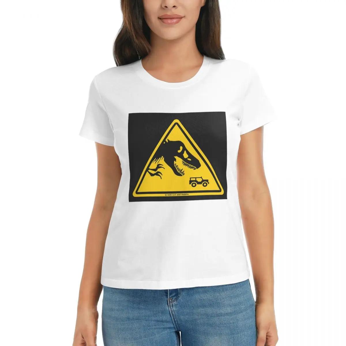 

Women TShirt Jurassic Park Summer Short Sleeve Tees Round Neck Cotton T Shirts Clothes Tops Streetwear L