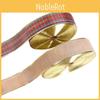 Festive Red Plaid Christmas Ribbon With Luxurious Gold Trim For Beautiful Bow Decorations