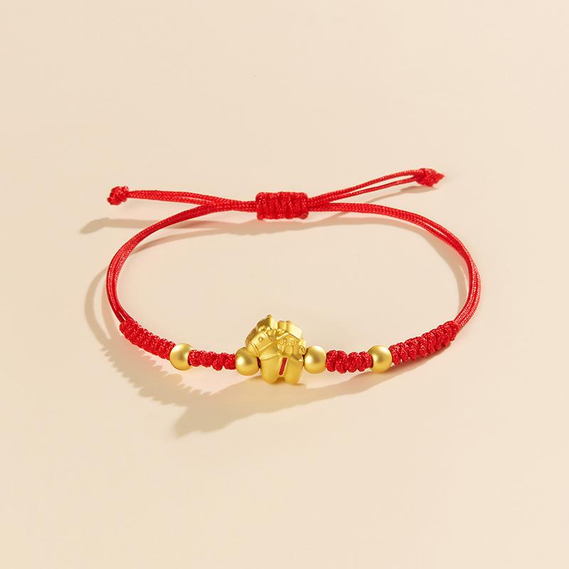 Chinese Style 2026 Horse Year Zodiac Bracelet For Women Men Lucky Hand-Woven Red Rope Bracelet New Year Jewelry Party Gift