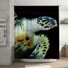 Beautiful Turtle Print Shower Curtain Waterproof Fabric Easy Installation for Bathroom Decorations
