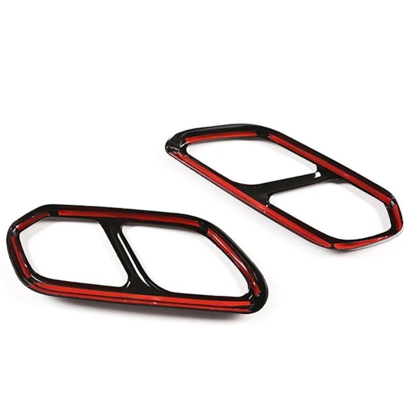 For VW Touareg CR7 2018 Stainless Steel Car Rear Left Right Exhaust Muffler Pipe Cover Decoration