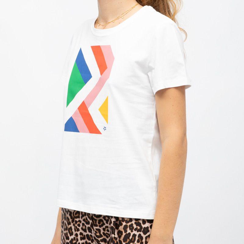 Tee shirt blanc tal imprimé graphique Femme LA PETITE ETOILE