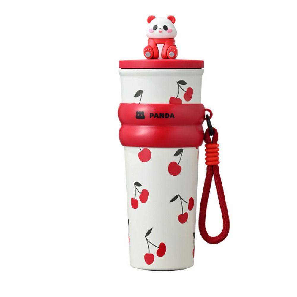 

With Lifting Rope Thermal Water Bottle 316 Stainless Steel Children Vacuum Cup for Student красный