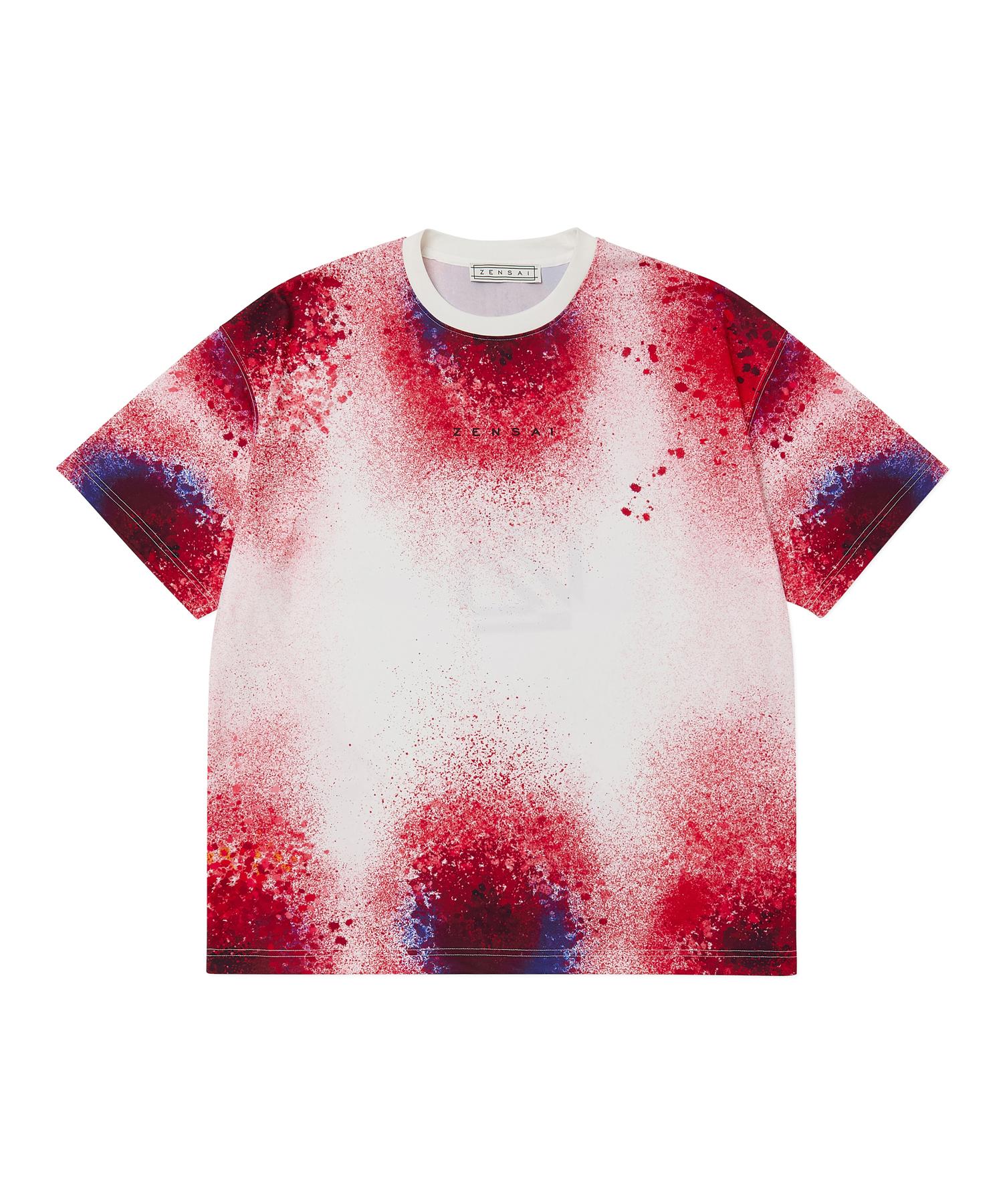 Zensai Gradient Smog Print T-Shirt White White/L