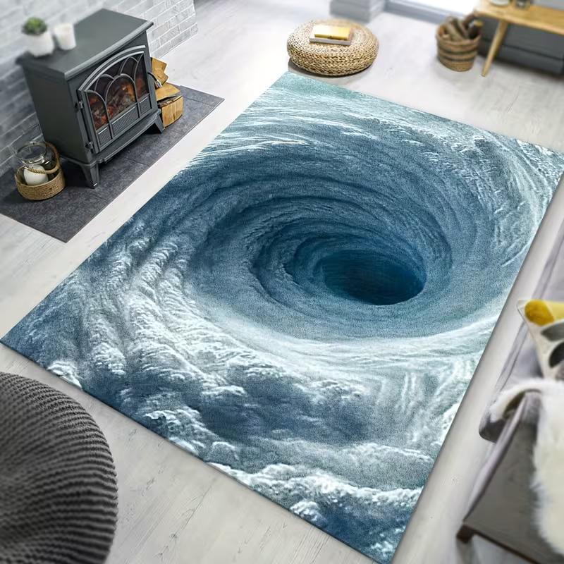 2D Höhlen Grube Visuelle Illusion Teppich Rutschfeste Bodenmatte Wohnzimmer Kreativer Lustiger Stil Haushalts Teppich Eingangsbereich Dekorationsmatte
