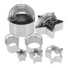 5pcs Food-Grade Cookie Cutter Set Stainless Steel Cookie Cutters  Home Kitchen DIY Bakery