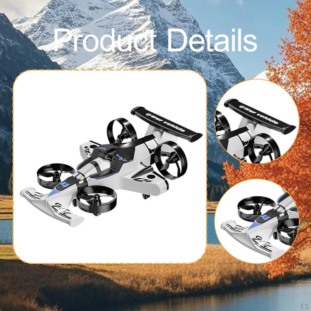 RC Quadcopter Electric Aircraft Headless Mode 2in1 Mini Drone Car Children Toy for Adult Boys