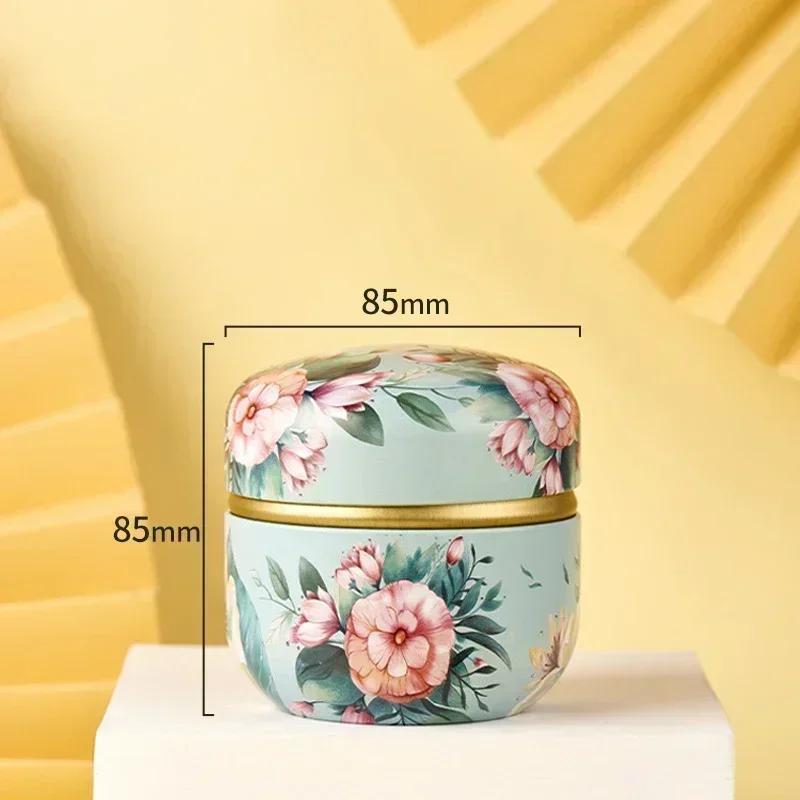 Tea Caddy Mini Portable Storage Boxes Candle Cans Tea Box Containers Snacks Coffee Candy Small Sealed Jars Tin Packaging Teaware