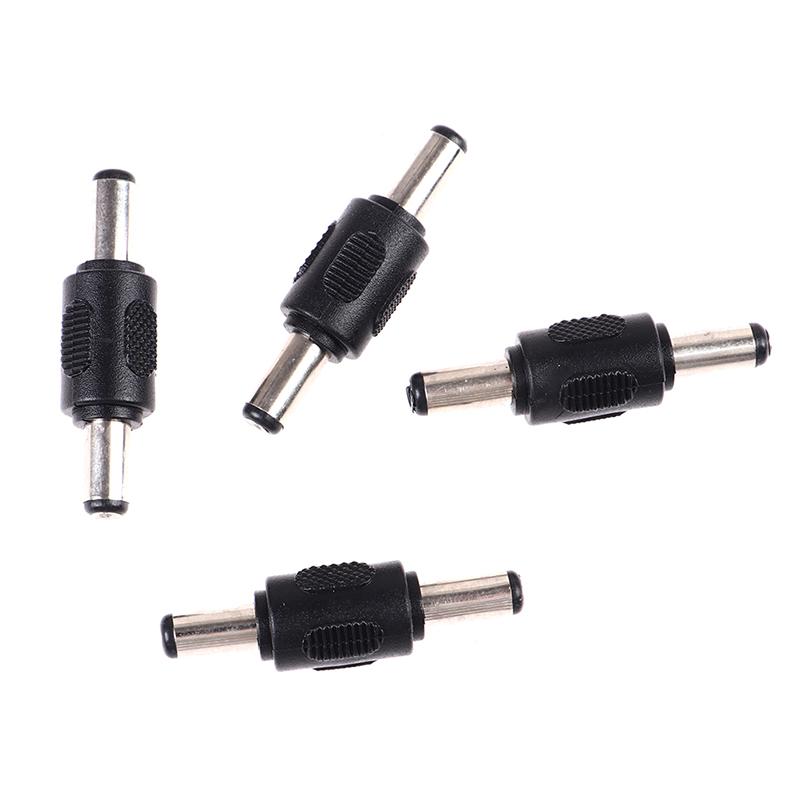 5X Dc Coupler Male To Male M/M 5.5Mm X 2.1Mm Barrel Jack Power Connector Plug