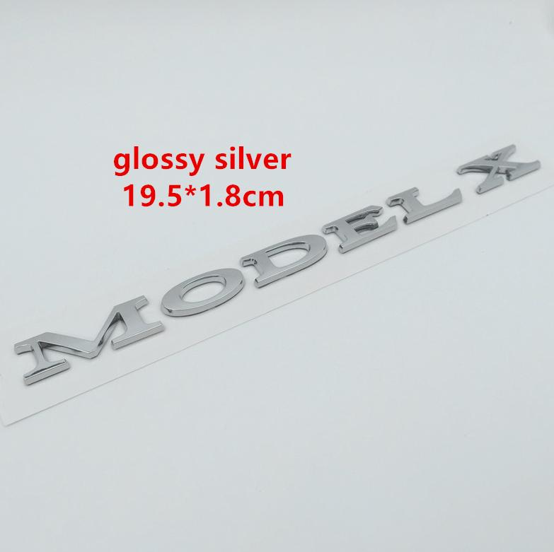 JLIZ2 1pcs 3D ABS for Tesla car Letter Front Hood Head Bonnet Emblem Rear Tail Trunk Sticker Badge Decal styling Accessories