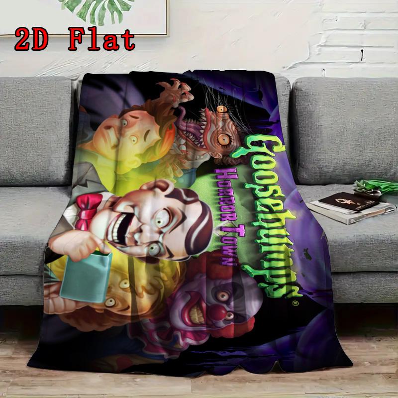 Creepy Puppet 2D Flat Pattern Flannel Blanket High Quality All Seasons Warmth and Comfort Perfect for Christmas Gifts.NMT0928424