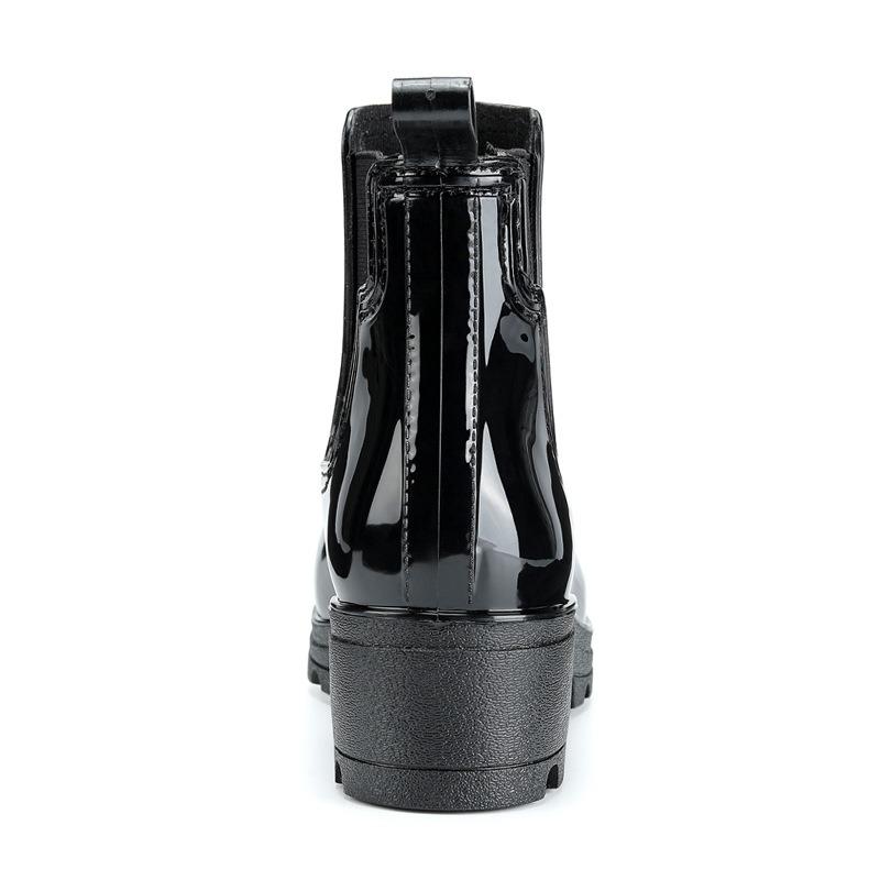 Rain Shoes Women's Rain Boots Chelsea Curve Elastic Fashion Classic Water Shoes Non-slip Waterproof Material