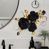 Chinese- Black Peony Flower Home Decoration Wall Sticker For Bedroom, Cabinet, Living Room