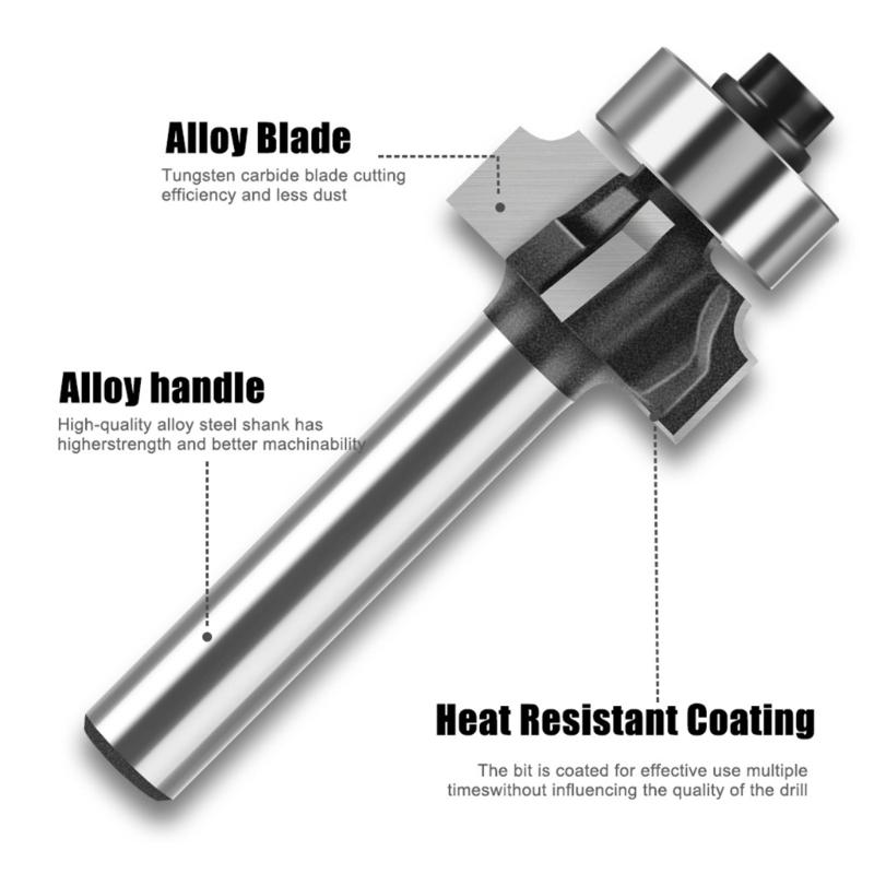 4Flute Round Handle Carbon Router Bit Milling Cutter For Precise Woodworking Projects With 45# Carbon Steel Body