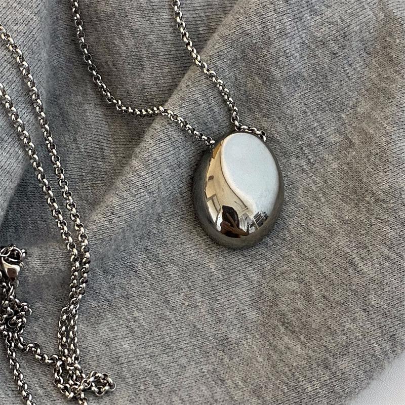 Stainless Steel Waterdrop Geometric Long-style Luxury Niche Sweater Chain Necklace