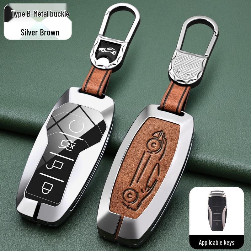 BYD Han, Tang DM, Qin PLUS, Song Pro/Max, Yuan Car Metal Key Case (2021 Model)