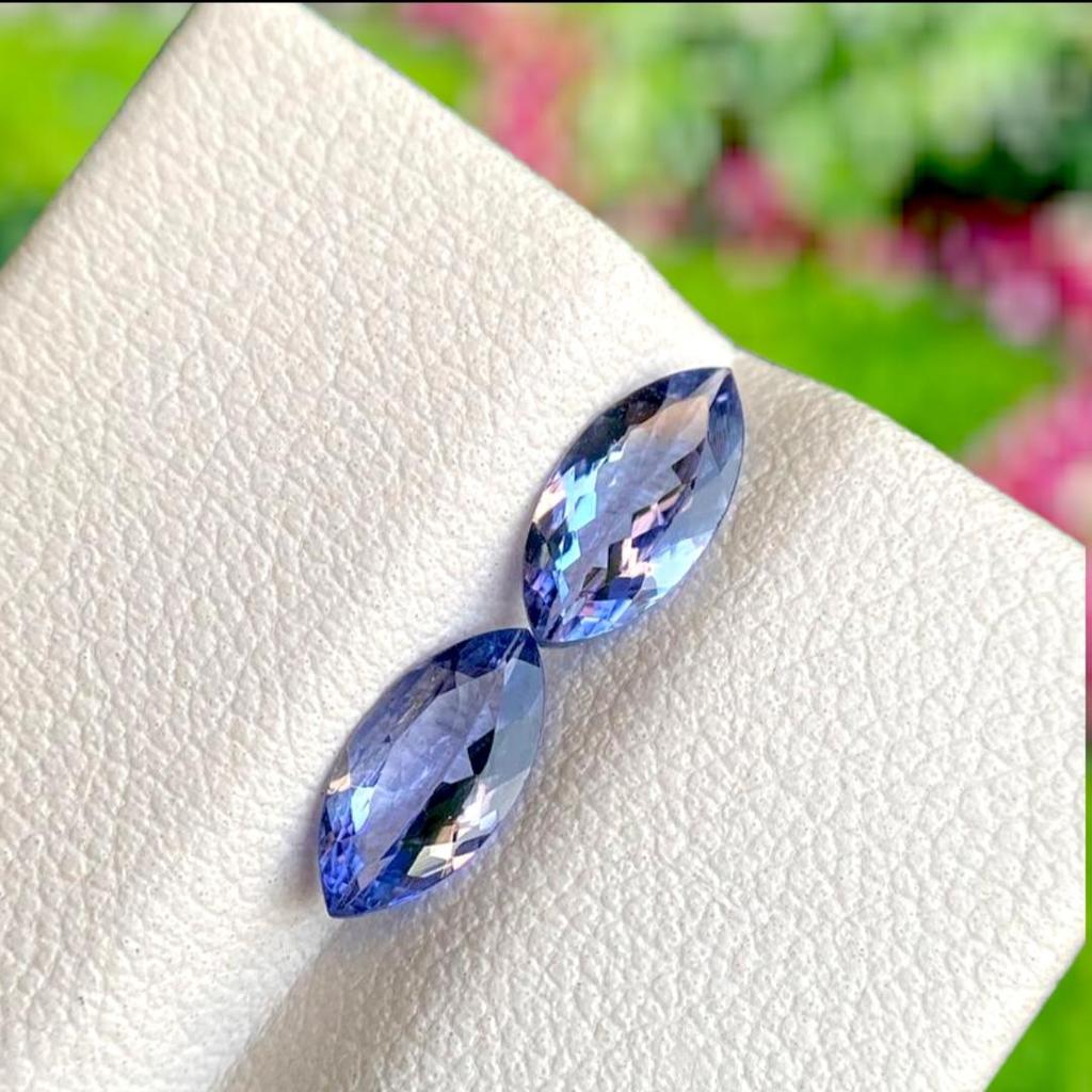 A+ Quality Eye Clean Natural Tanzanite Gemstone: Loose Marquise Cut Stone, Healing Gemstone.