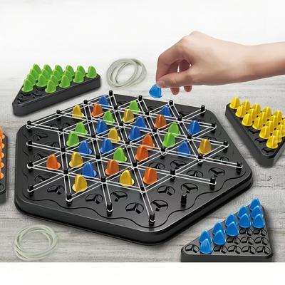 Dreiecks-Ketten-Schach Interaktives Familienspiel für Kinder, Fördert logisches Denken, Puzzlespiel-Fähigkeiten, Geburtstagsgeschenke Weihnachten, Halloween-Geschenk