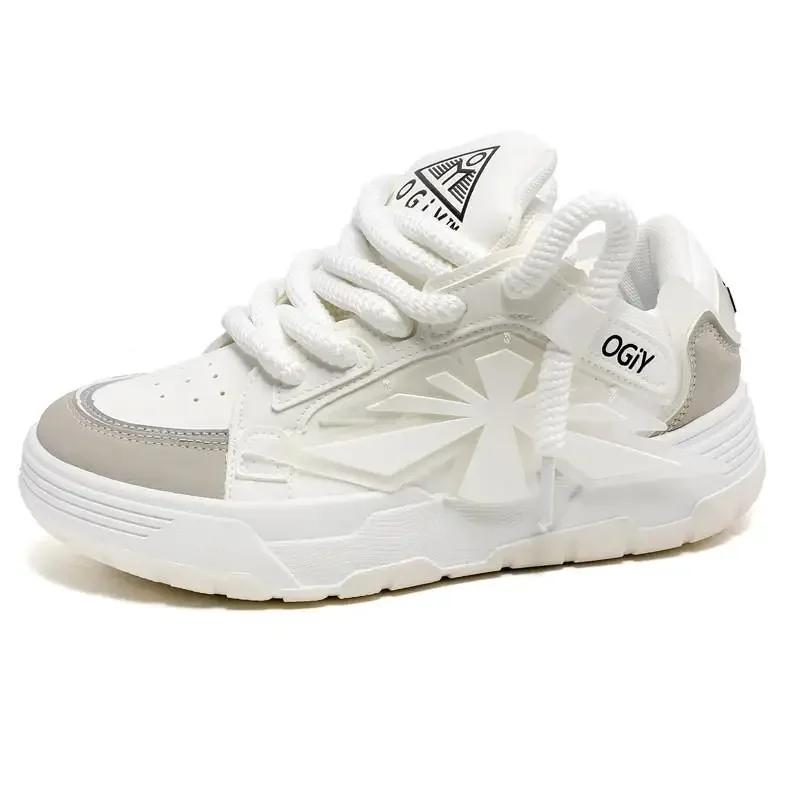 Scarpe Sportive da Uomo High Street Grigio Moda Stile Retrò Americano Sneakers Casual con Zeppa da Donna Nicchia Traspiranti Calzature da Uomo