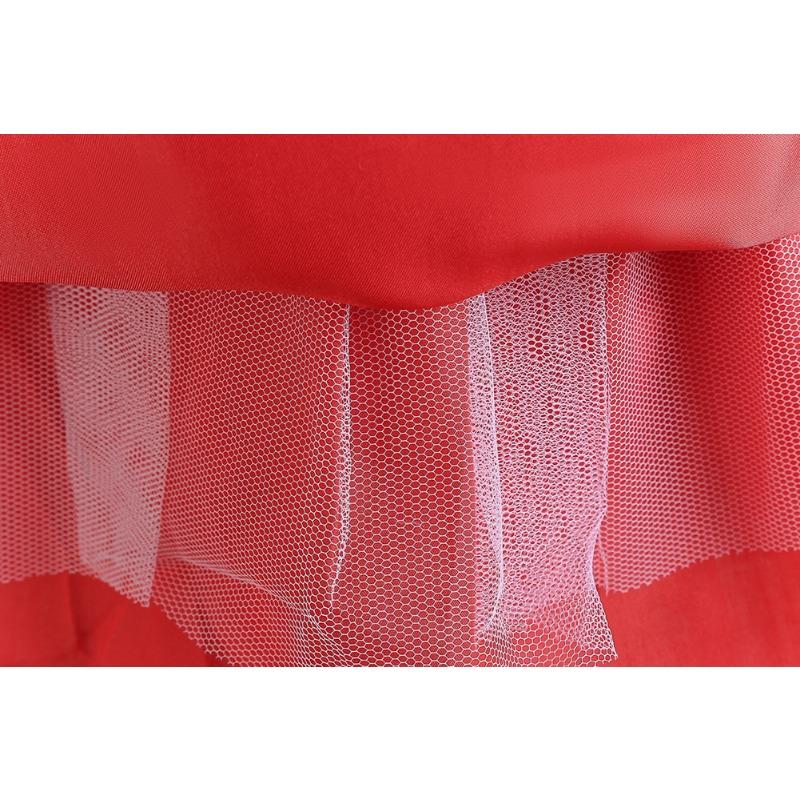 Girls Tulle Puff Dress Princess Party Gown Flower Girl Wedding Performance Dress