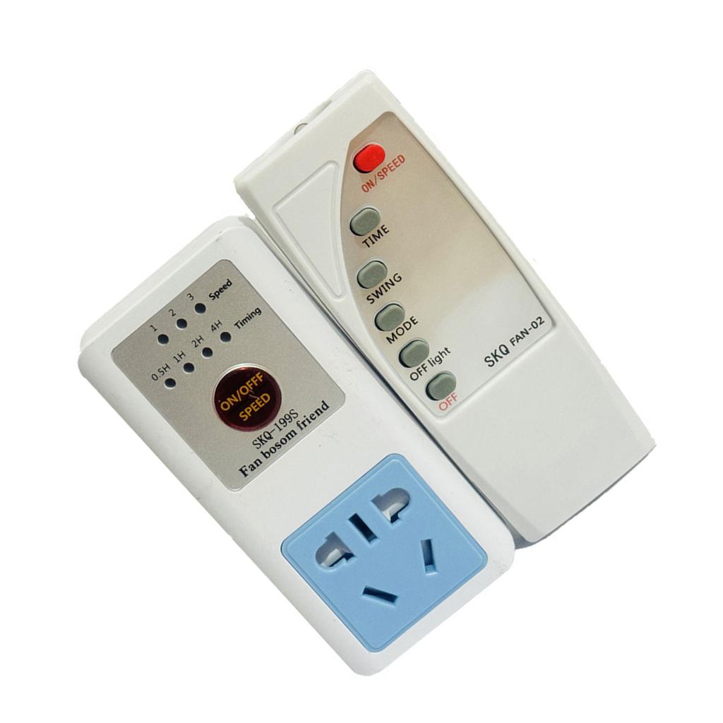 Fan Socket with Remote Wireless Plug Outlet Remote Switch Ceiling Fan Controller for LED Lamps and Household Appliances