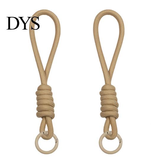 High Elasticity Rope Strap 2Pcs Braided Pendant Lightweight High-Elastic Keychain Holder with Soft Touch Wrist Reinforced Knot Design Macaron