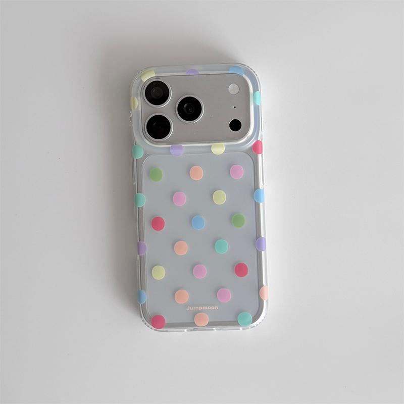 Ins Advanced Colorful Polka Dots Phone Case For iPhone 17 Air 16 Pro Max 15 14 Plus 13 12 11 Pro Shockproof Silicone Back Cover