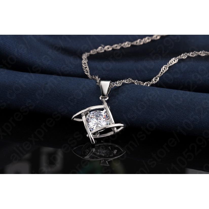 Hot Sale Genuine 925 Sterling Silver Hollow CZ Pendant Jewely Sets For Women Girls Classic Birthday Jewelry Gifts