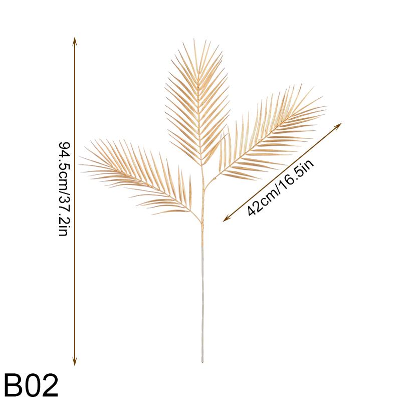

Золота Штучна Рослина Тропічний Пальмовий Листок Штучні Рослини Для Домашньої Декорації Декор для Вечірки з Нагоди Дня Народження Весілля