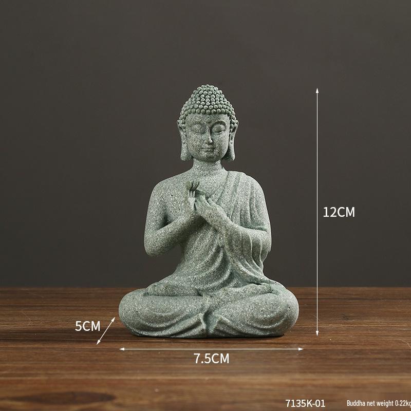 Envy Porcelain Stone Lantern: Small Chinese Pavilion Ornament for Desktop or Fish Tank Scenery.