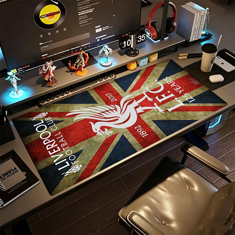 Liverpool Large Mouse Pad Gaming Laptop Mouse Pad Computer Desk Mat Non-Slip Rubber Bottom Computer Decor Item Office Use