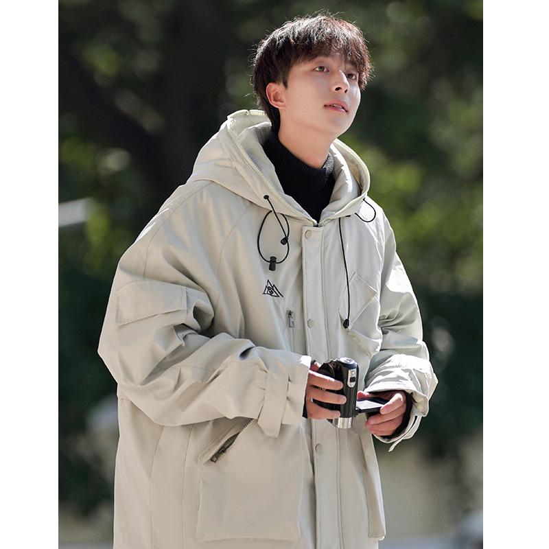 Men's Plus Size Waterproof Multi-Pocket Ski Jacket with Cotton Padding for Winter Warmth 