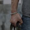 Retro New Women Silver Color Men Simple Bangles Twisted Opening Bracelets Fashion Jewelry