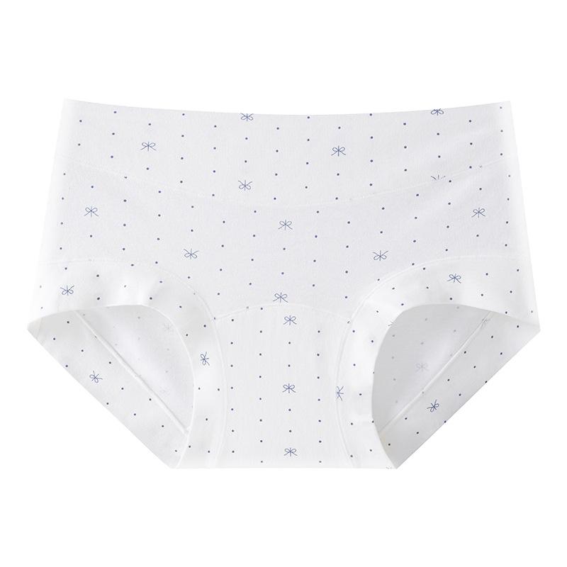 Women's Spring and Autumn Pure Cotton Non Scar Waist Wrapped Hip Extended Crotch Antibacterial Flat Angle Underwear