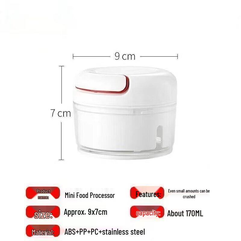 Hand-Pull Garlic Mincer & Food Chopper