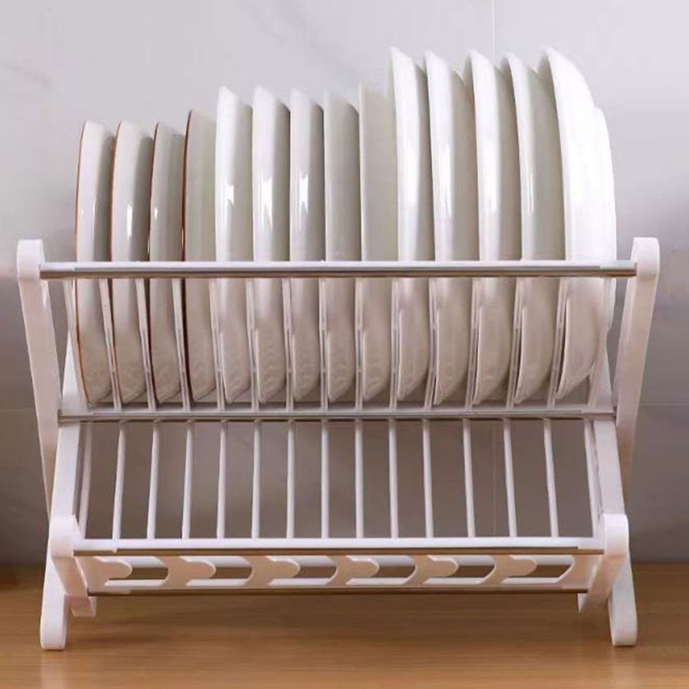 X-Type Foldable Drain Rack Plastic Plate Drain Holder Dish Drying Rack  Sink Draining