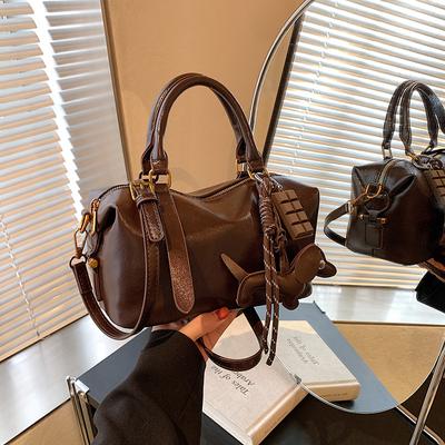 Vintage Premium Maillard Handbag Female Tide Commuter Versatile Boston Bag Casual Messenger Bag