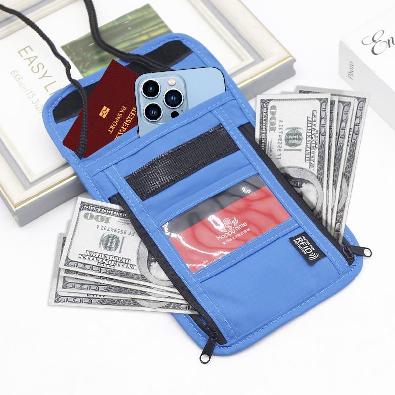 RFID Blocking Anti-Theft Lanyard Bag for Keys & Passport