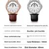 OPK Brand Watch Men's Master Moon Phase Business Waterproof Luminous Leather Men's Quartz Watch