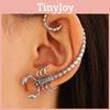 Punk Scorpio Animal Cuff Earrings For Women With Black Plated Jewelry Alloy