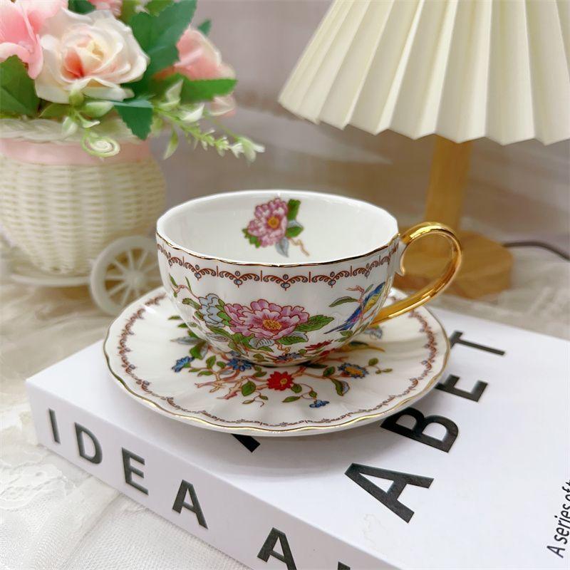 British foreign trade export ceramic coffee  household breakfast afternoon tea set flower tea  good-looking cup set