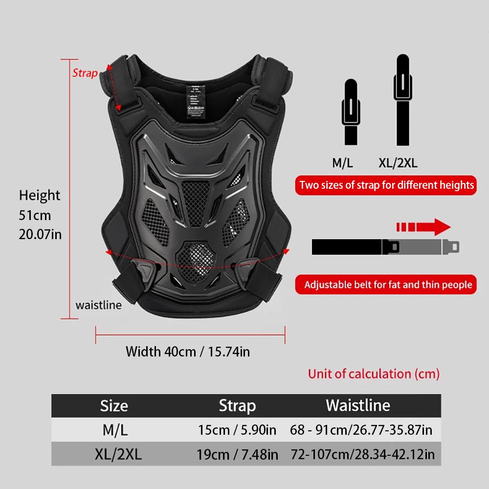Gilet Protettivo Armatura Motocross per Tutte le Stagioni Protezione Corpo Moto DH Dirt Bike MTB MX Protezione Petto Schiena Attrezzatura Moto per Uomo Donna