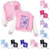 Giacca con cappuccio a maniche lunghe casual da strega alla moda per bambini con stampa di gruppo