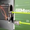 Four-in-One 240W Dual Type-C PD Fast Charge Cable for Apple 7-16 & Huawei Devices