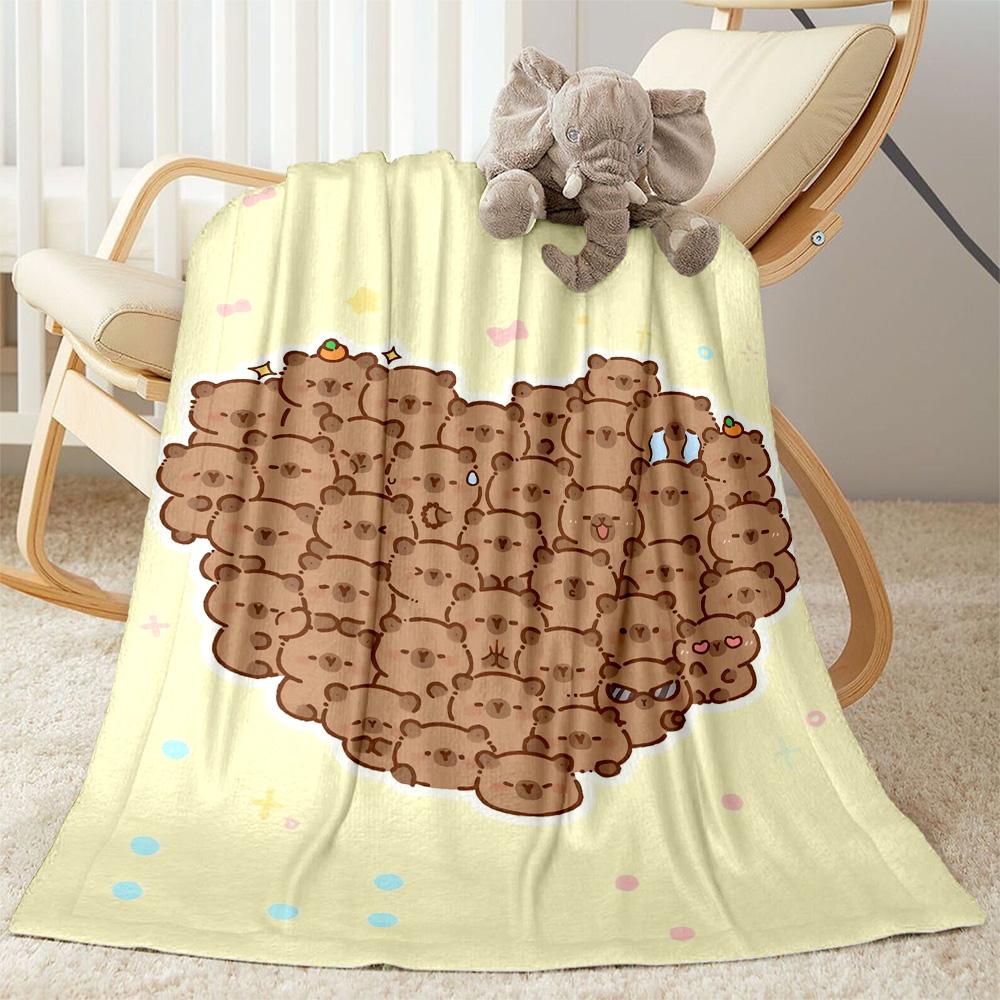 1pc Heart Shaped Bears Blanket Comfortable Soft Lightweight Perfect for Travel Camping Picnics Sofa Office bedroom Gift for Friends